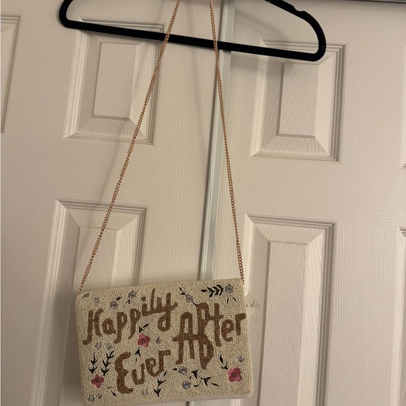 Francesca's Collections Beaded Clutch - Cream and Gold - Picture 4 of 5